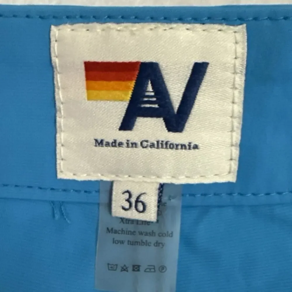Aviator Nation Board Shorts Mens 36 Blue Horizontal 5 Stripe Flex Swim